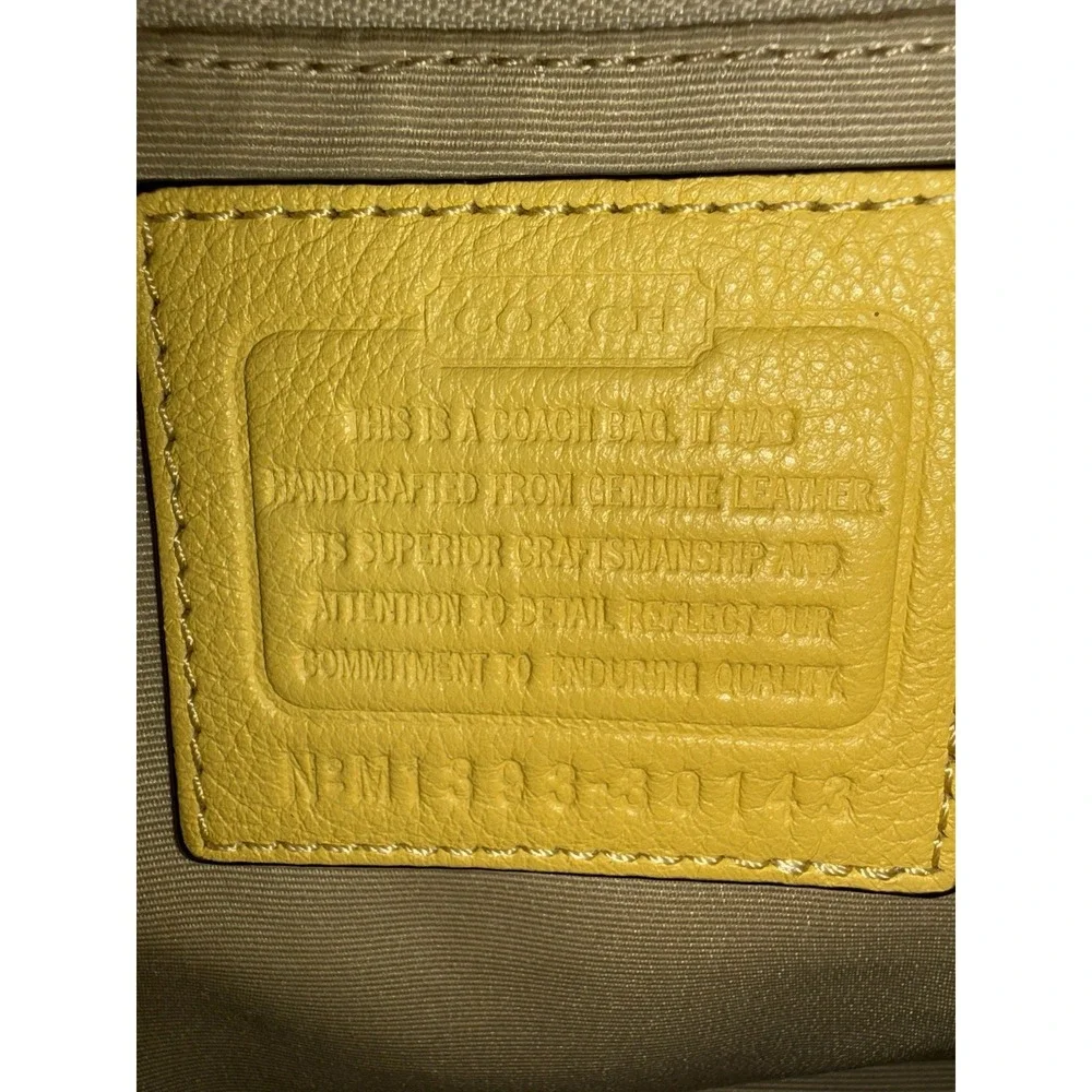 Coach Bleecker Mini Preston Satchel Leather Buttery Yellow
